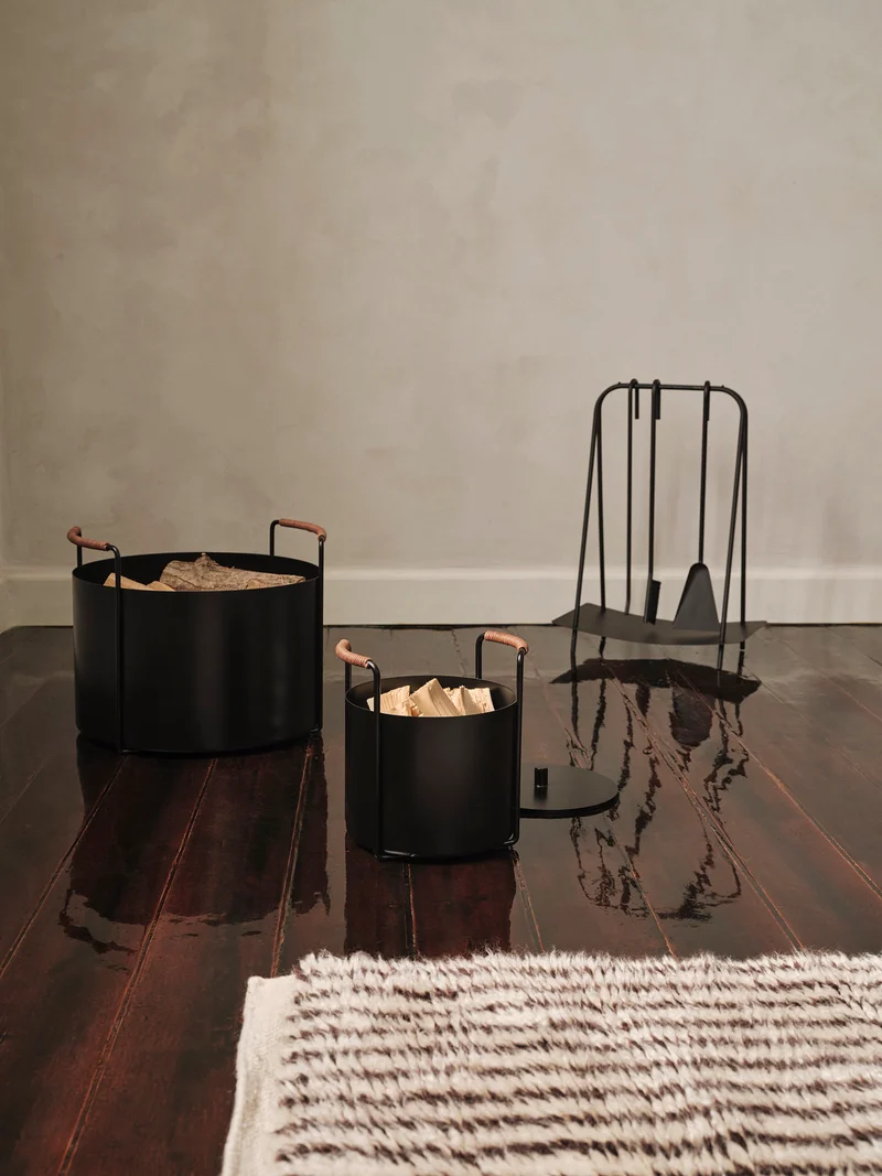 Port Kindling and Ash Bucket - Black