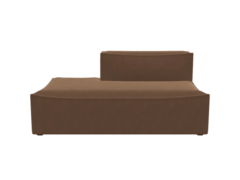 Catena Sofa Open End Left L300 - Rich Velvet - Soft Brown