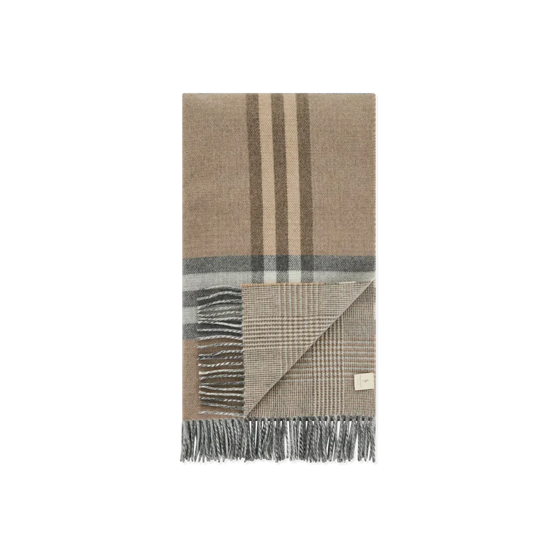 Twin Check - Checked Wool and Cashmere Throw