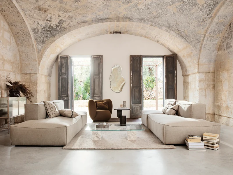 Catena Sofa Open End Left L300 - Rich Linen - Natural