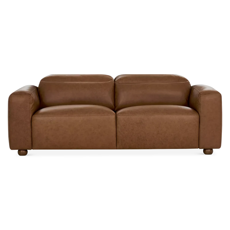 Francine - 2-Seater Leather Sofa with Adjustable Headrests