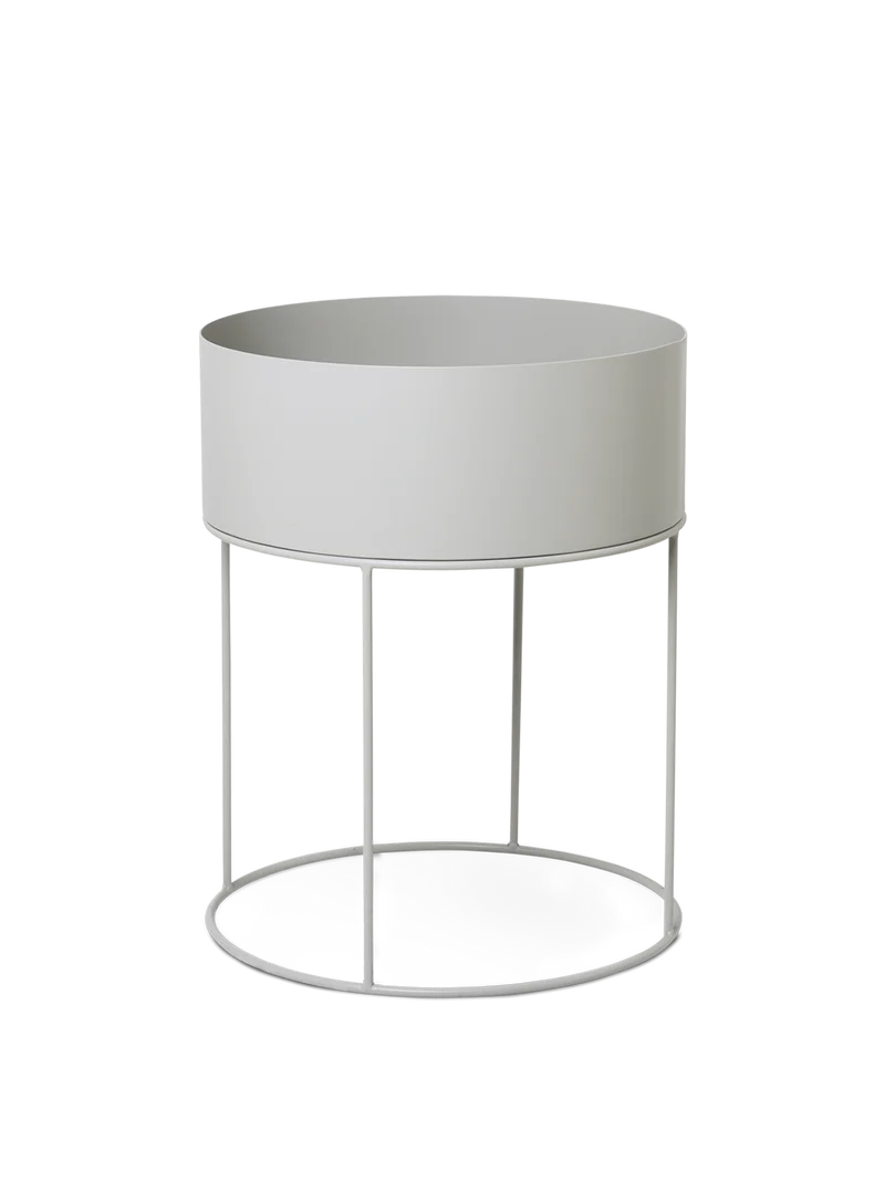 Plant Box - Round - Light Grey
