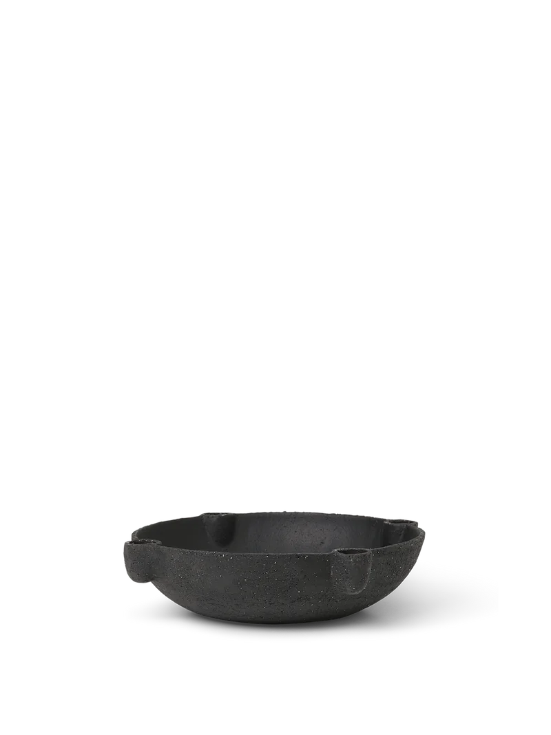 Bowl Candle Holder - Large - Ceramic - Dark Grey