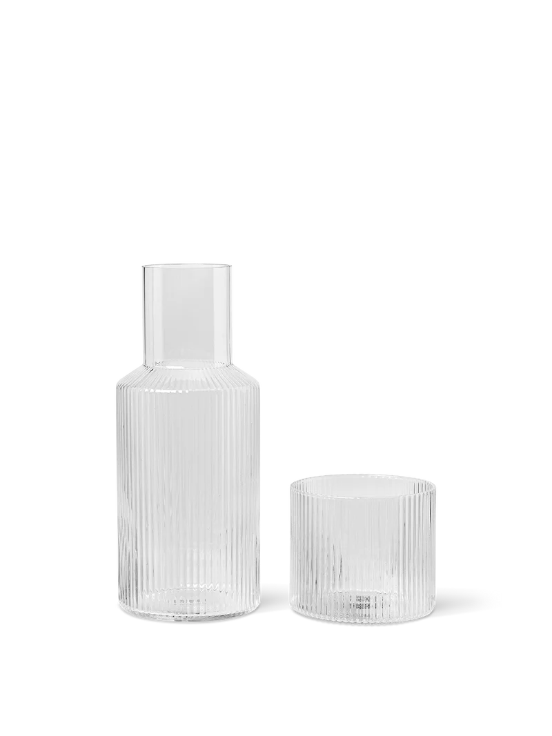 Ripple Carafe Set - Small - Clear