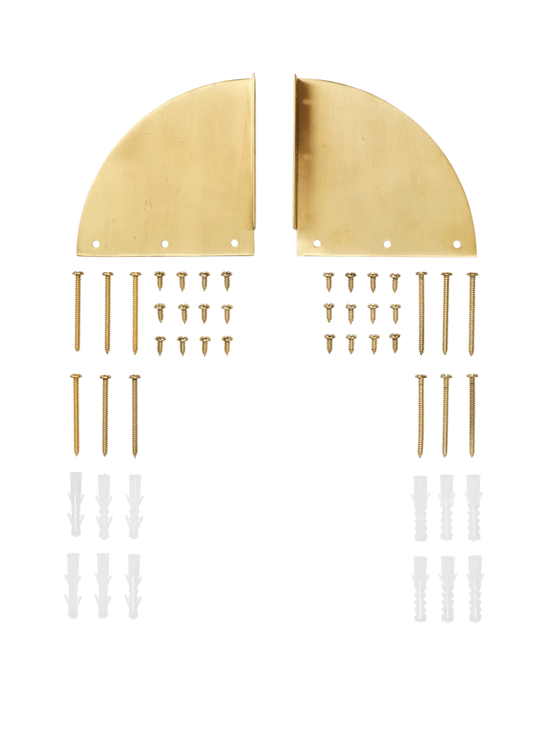 Sector Desk Brackets - Large - Brass