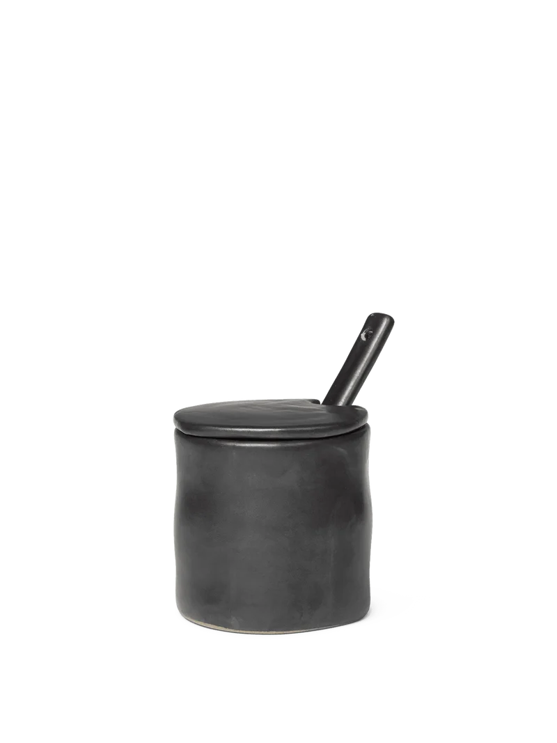 Flow Jar with Spoon - Black