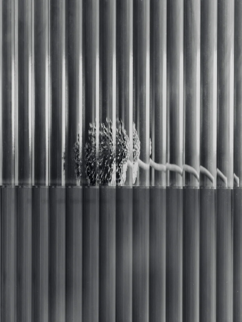 Haze Wall Cabinet - Reeded Glass - Brushed Stainless Steel