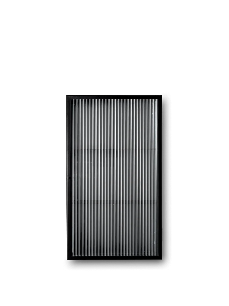 Haze Wall Cabinet - Reeded Glass - Black
