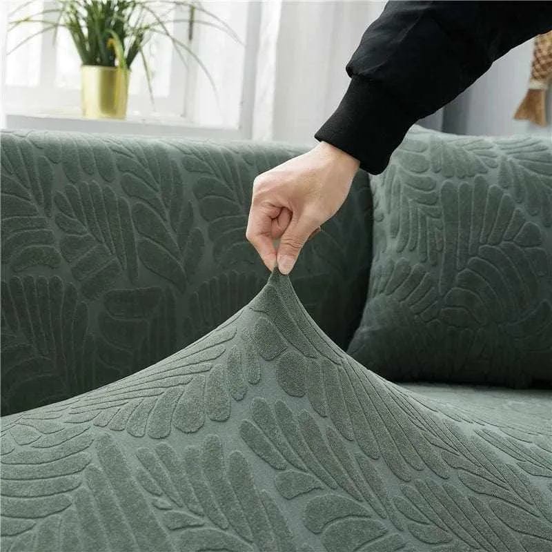 Housse canapé d'angle SISITAR, protection en tissu jaquard