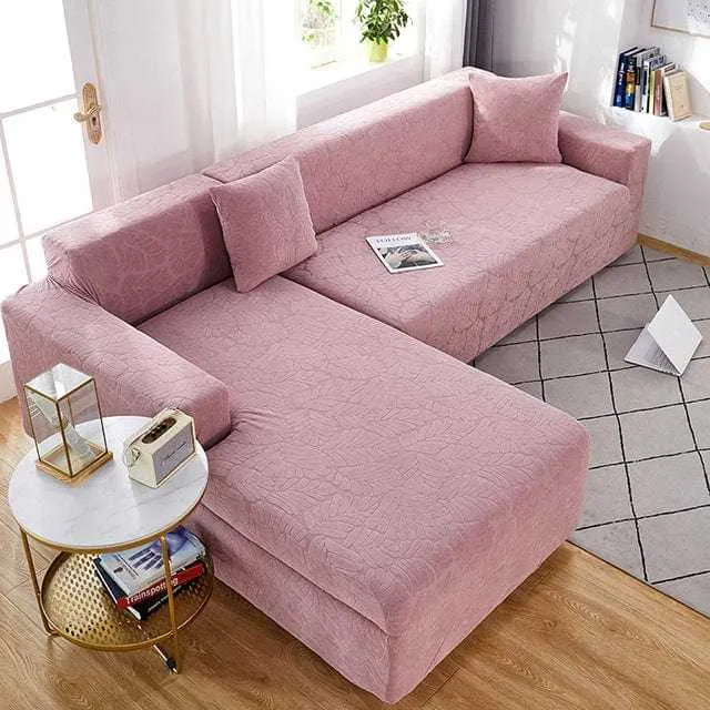 Housse canapé d'angle SISITAR, protection en tissu jaquard