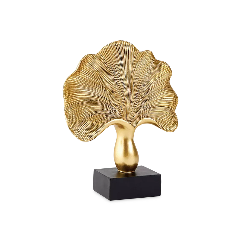 Floriane - golden flower decorative sculpture