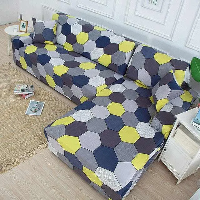 Housse canapé d'angle GEOMEDOL