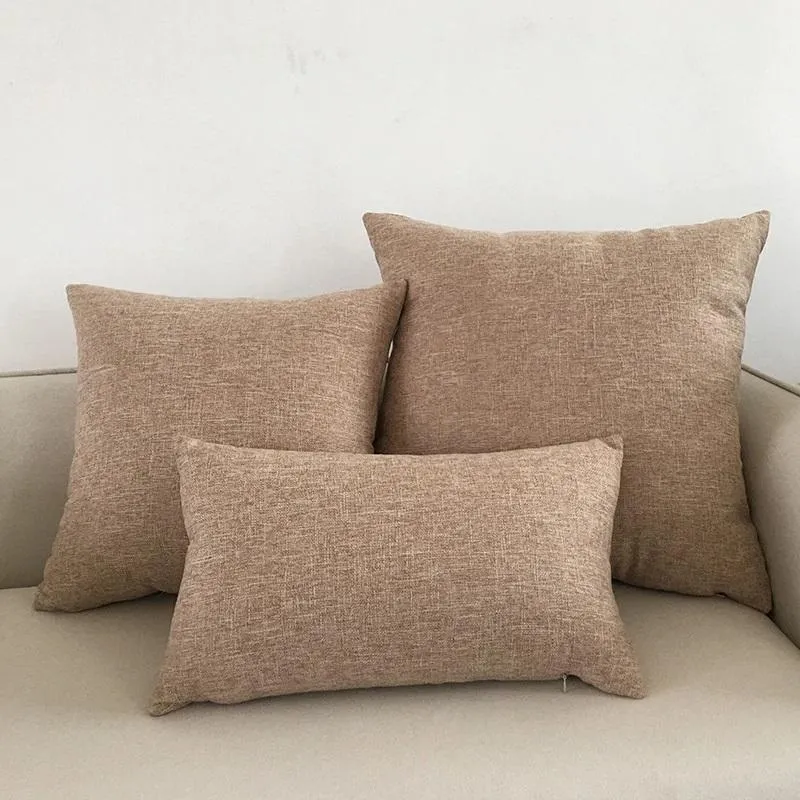 Housse de Coussin 30x50 Marron Clair