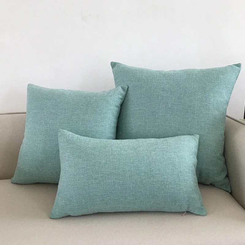 Housse de Coussin 60x60 Bleu Azur