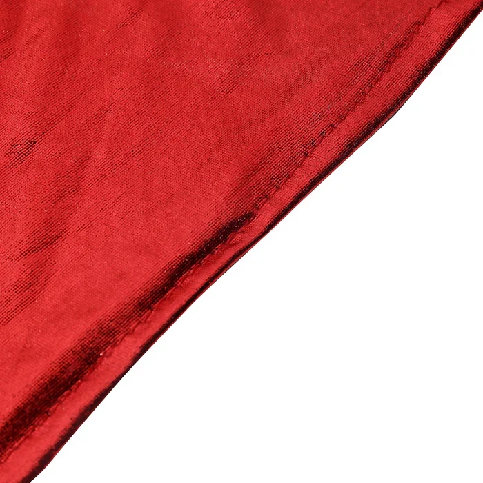 Housse de Chaise de Mariage Rouge Métallique