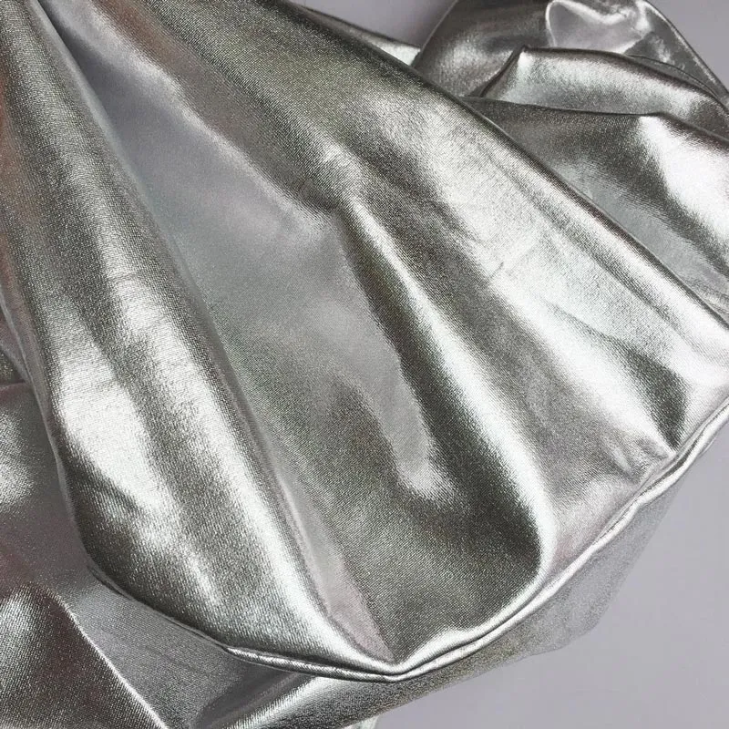 Housse de Chaise de Mariage Argent Métallique