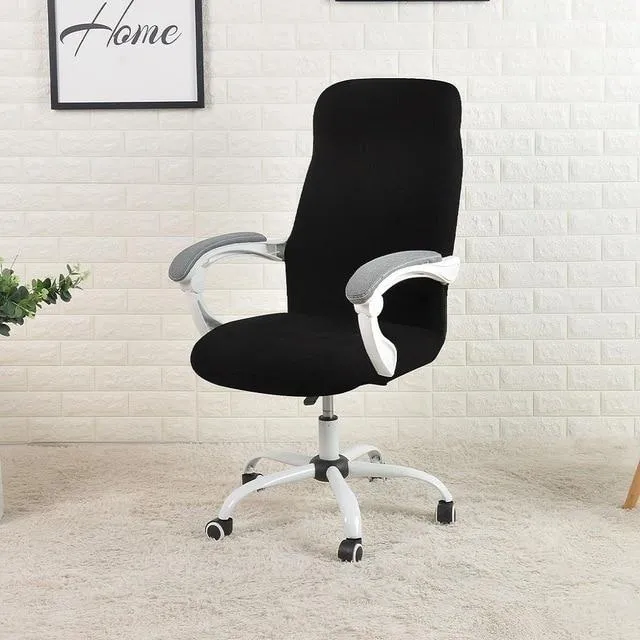 Housse de Chaise de Bureau Jacquard Noir