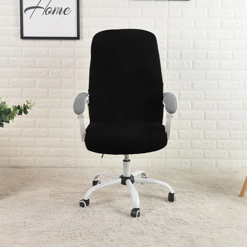Housse de Chaise de Bureau Jacquard Noir