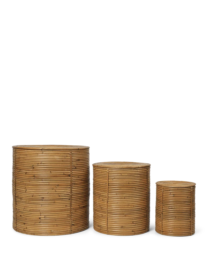Column Storage - Set of 3 - Natural Stained