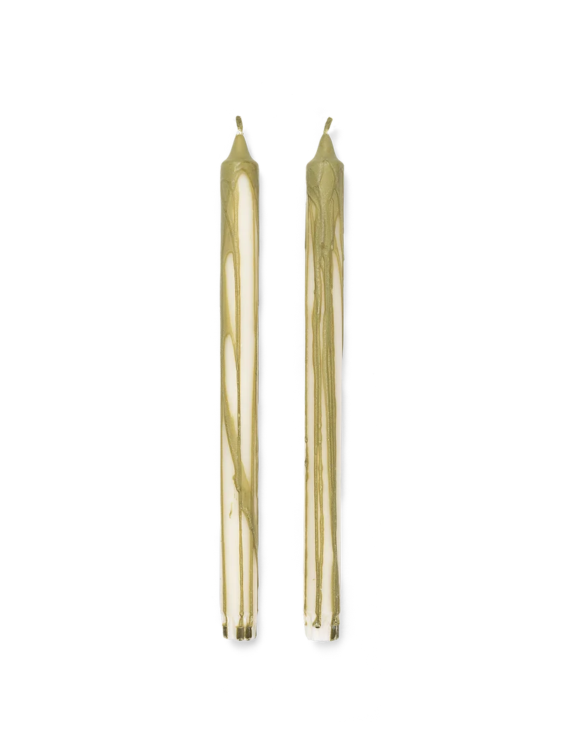 Dryp Candles - Set of 2 - Olive Green