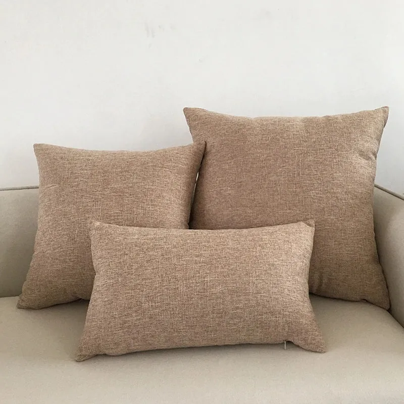 Housse de Coussin 45x45 Marron Clair