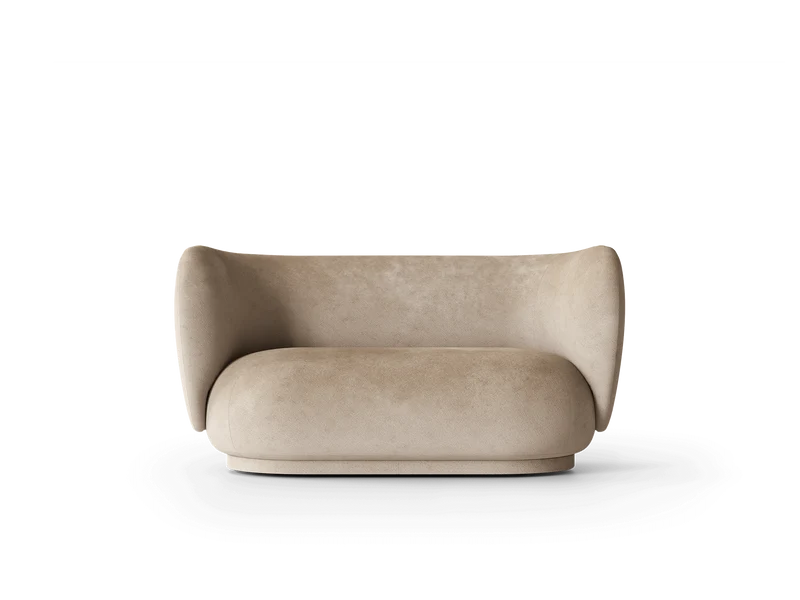 Rico Sofa 2-seater - Faded Velvet - Sand