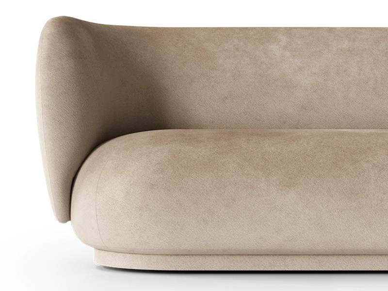 Rico Sofa 2-seater - Faded Velvet - Sand