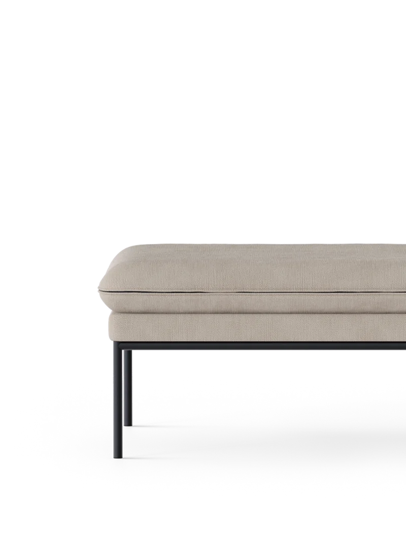 Turn Pouf - Cotton Linen - Natural