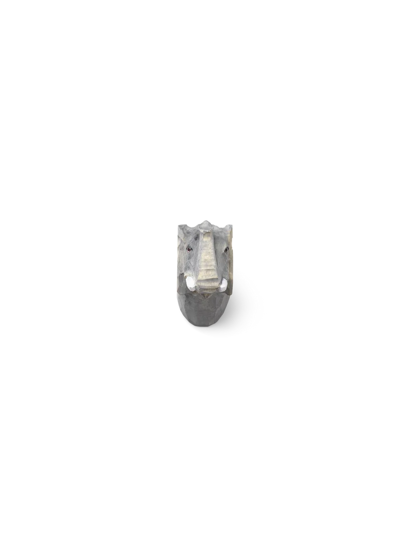 Animal Hand-Carved Hook - Elephant