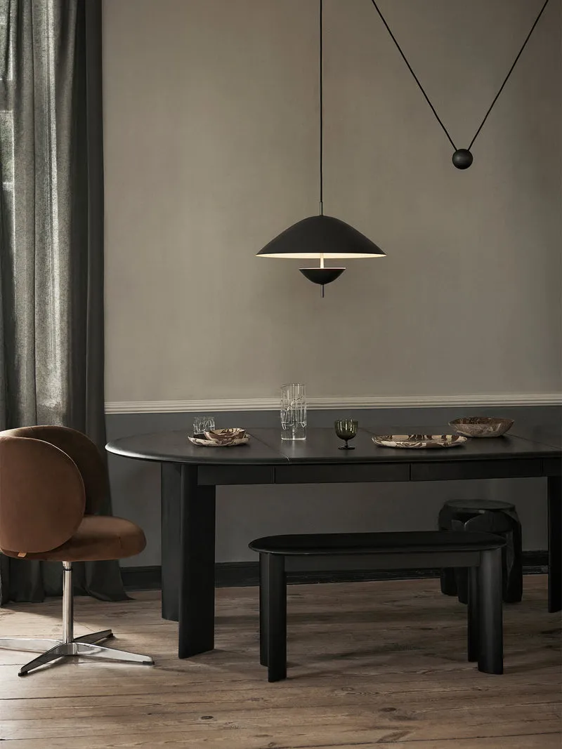 Bevel Bench - Black Oiled Beech