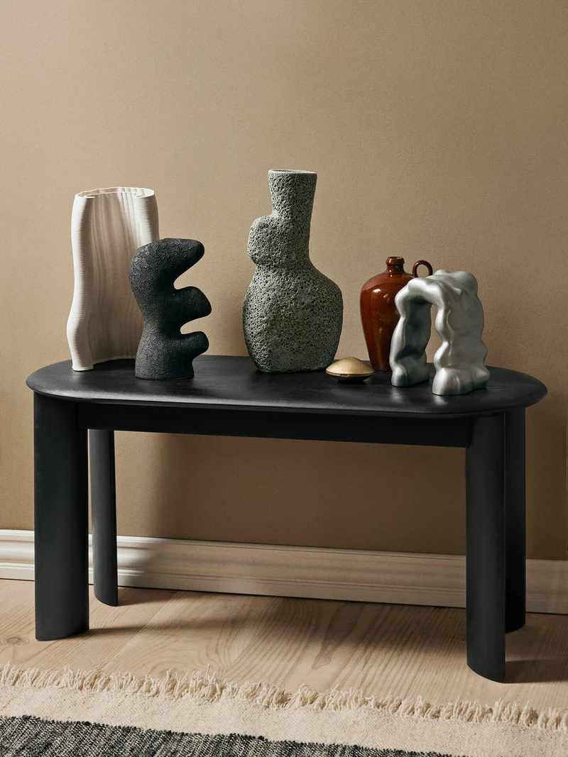 Bevel Bench - Black Oiled Beech