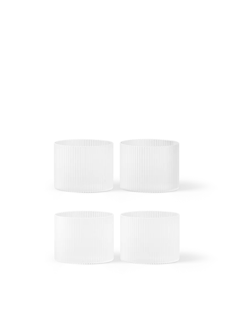 Ripple Low Glasses - Set of 4 - Frosted
