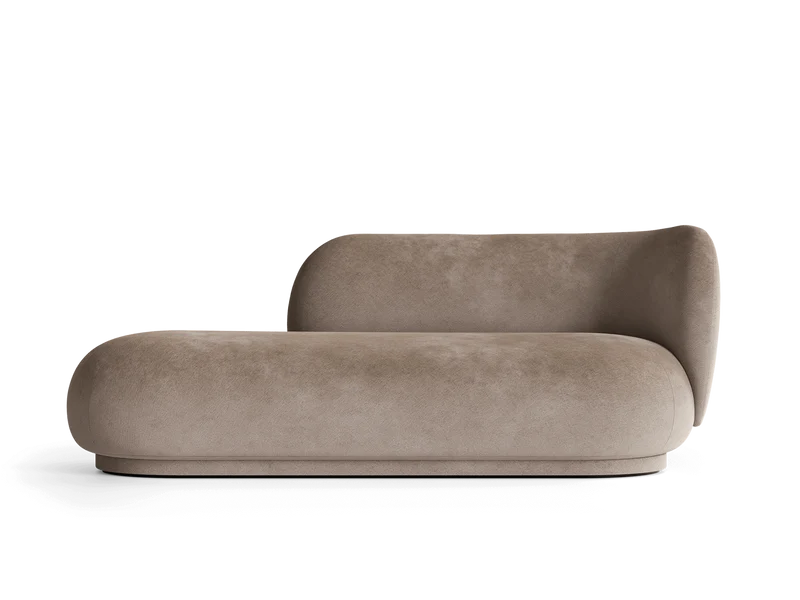 Rico Divan Right - Faded Velvet - Beige