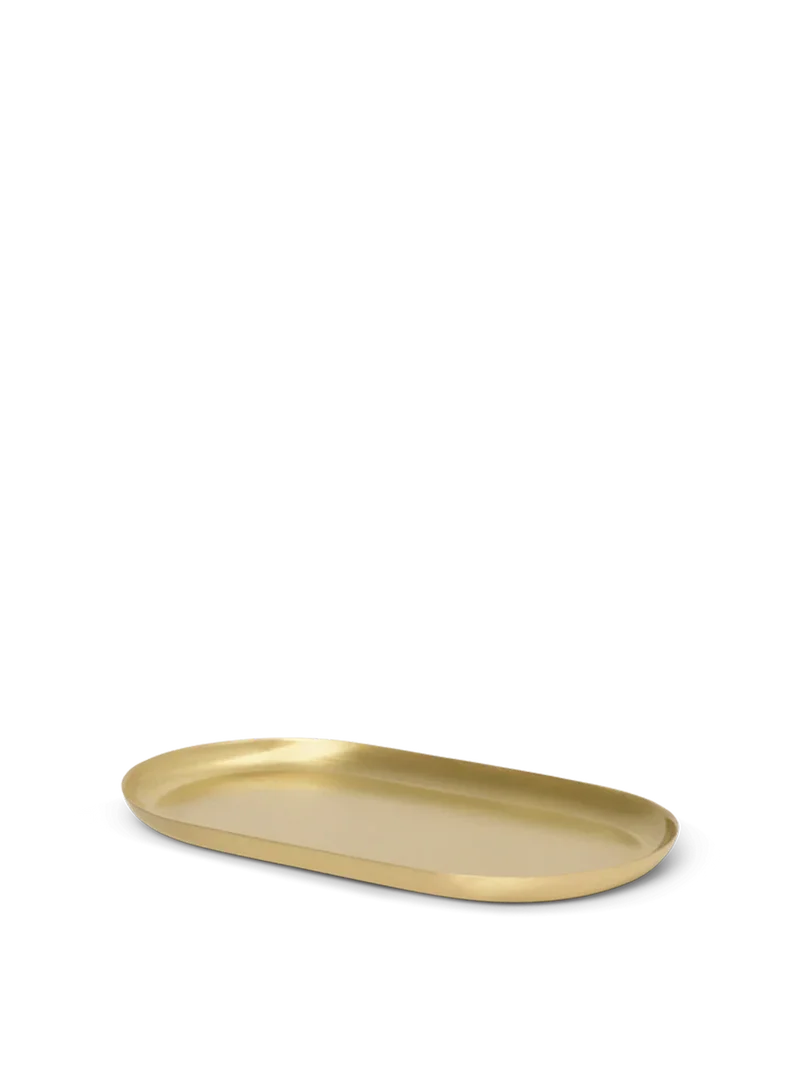 Basho Tray - Oval - Brass