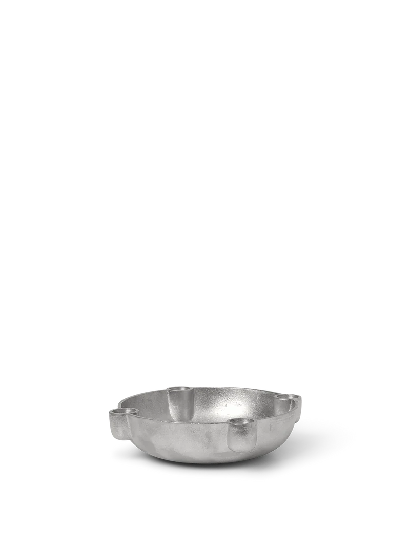 Bowl Candle Holder - Medium - Aluminium