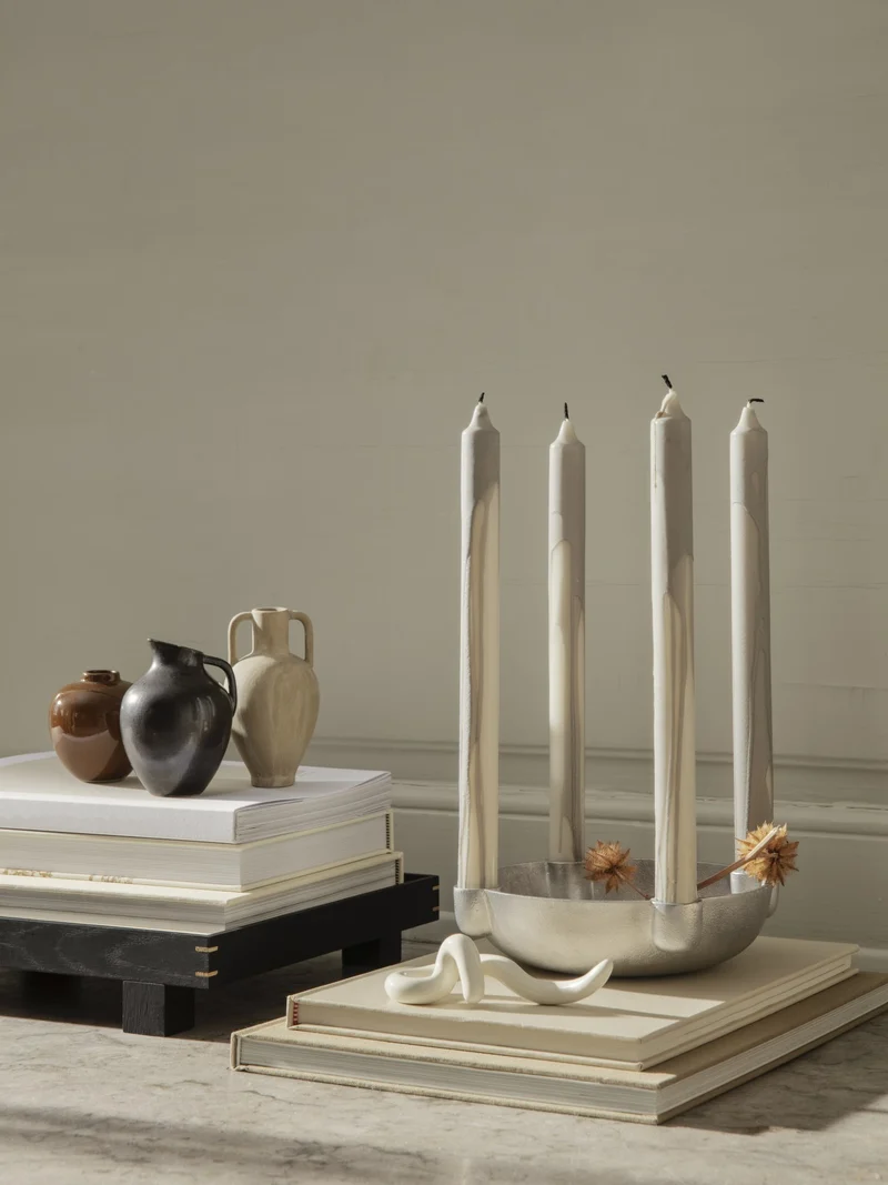 Bowl Candle Holder - Medium - Aluminium