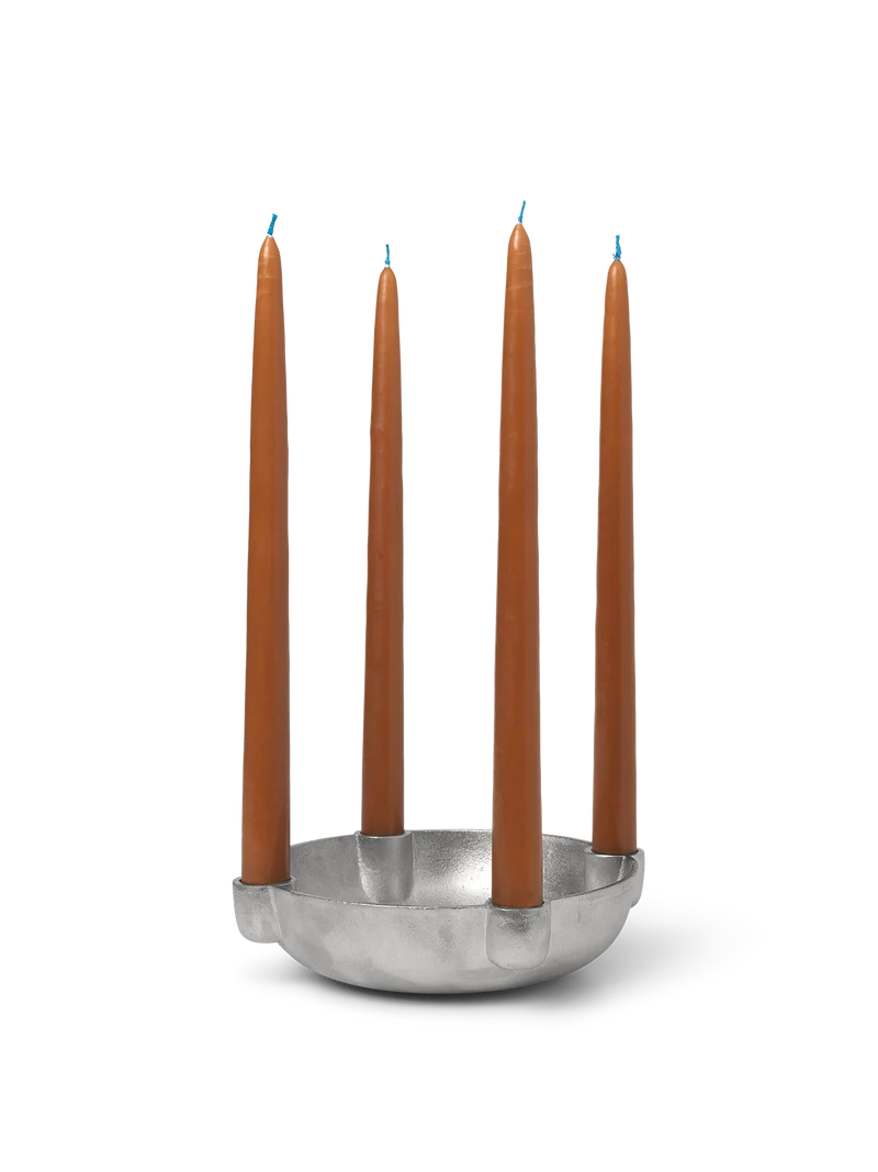 Bowl Candle Holder - Medium - Aluminium