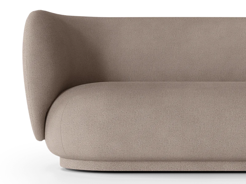 Rico Sofa 2-seater - Brushed - Warm Grey