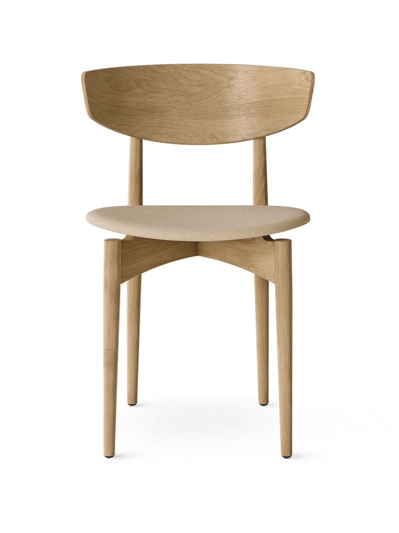 Herman Dining Chair - Upholstered Seat - Hallingdal - Oak/Beige