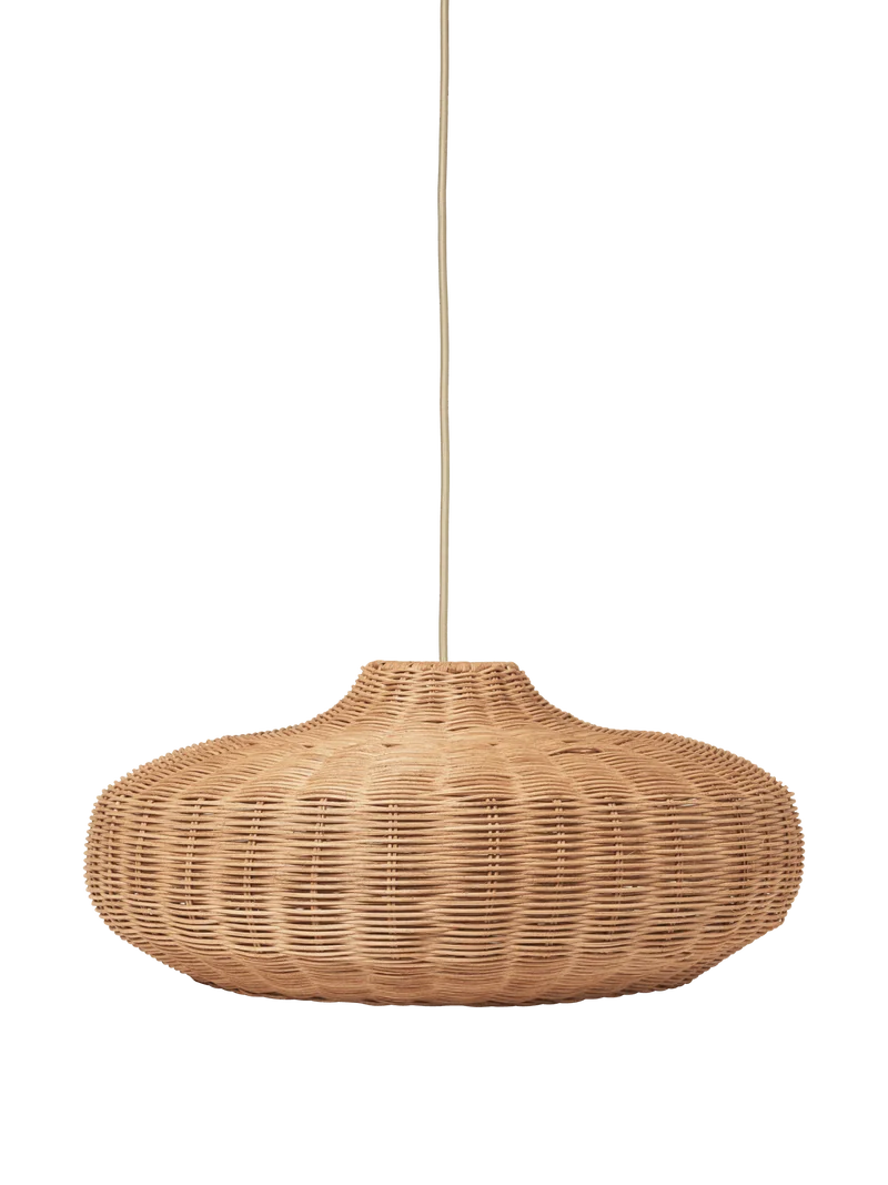 Braided Lampshade - Disc - Natural