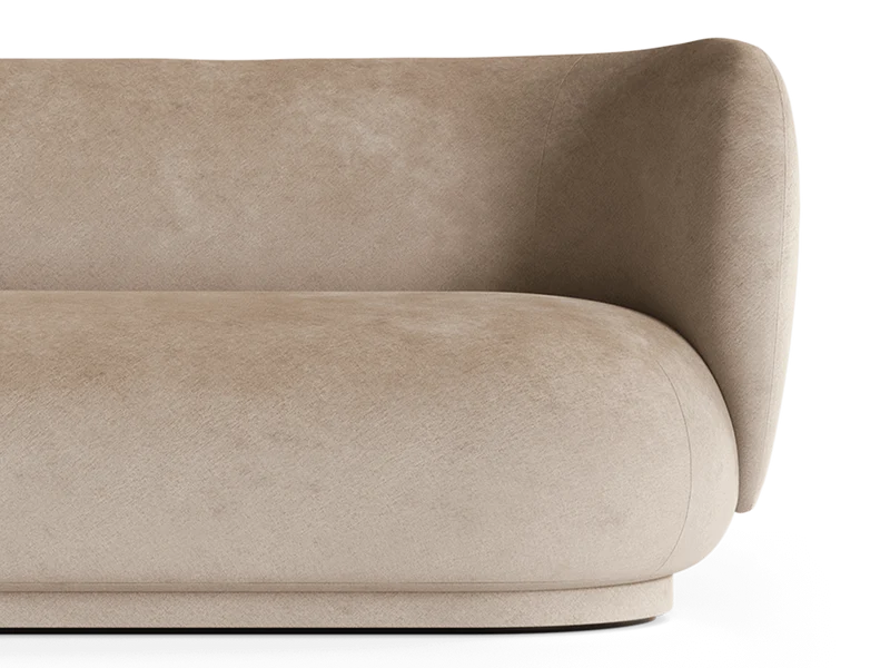 Rico Divan Right - Faded Velvet - Sand