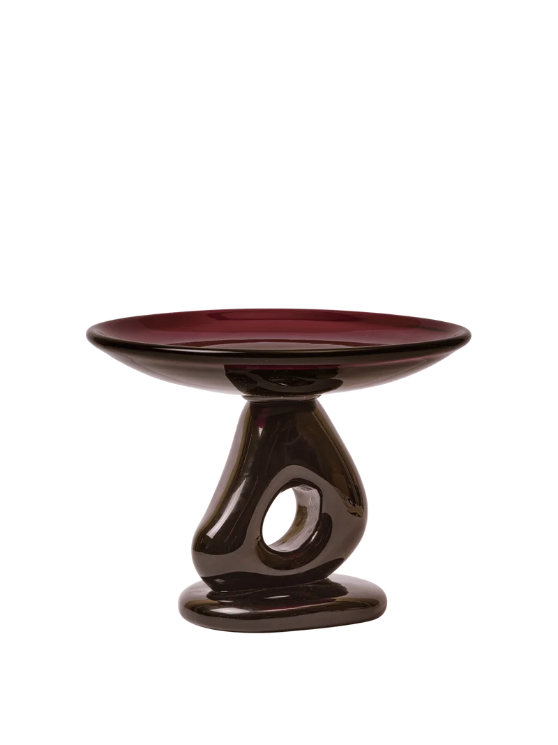 Damo Glass Centrepiece - Large - Dark Grape