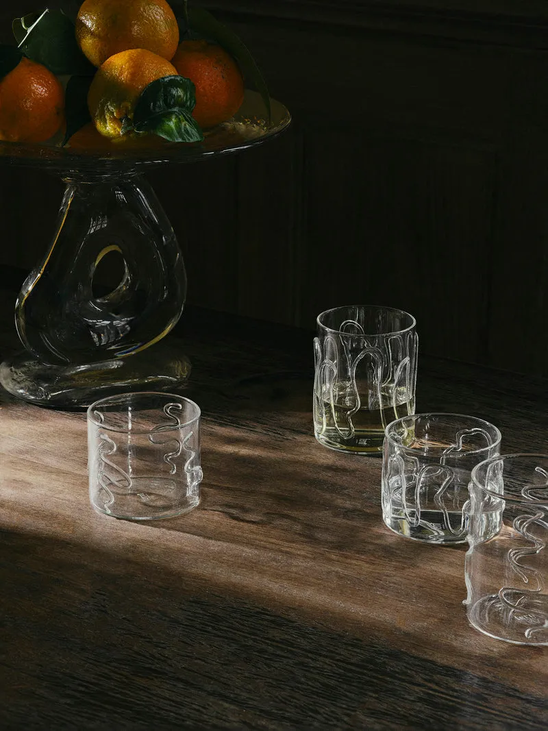 Doodle Glasses - Set of 2 - Low - Clear