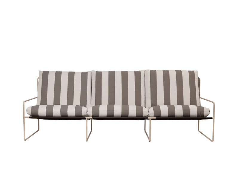 Desert 3-seater - Cashmere - Stripe - Chocolate