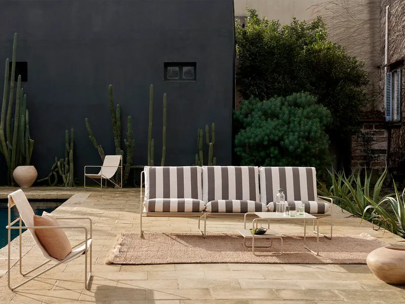 Desert 3-seater - Cashmere - Stripe - Chocolate
