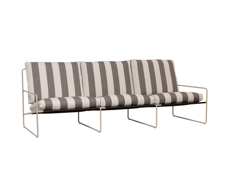 Desert 3-seater - Cashmere - Stripe - Chocolate