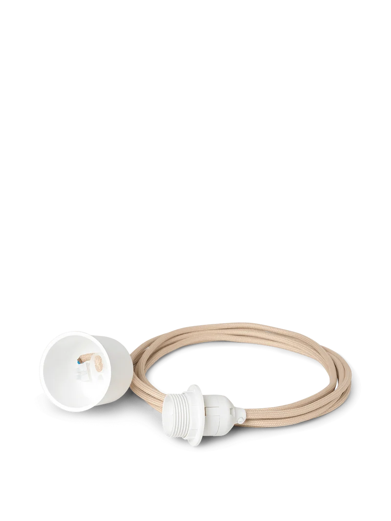 Fabric Cord Set - 4m - Pendant - Sand