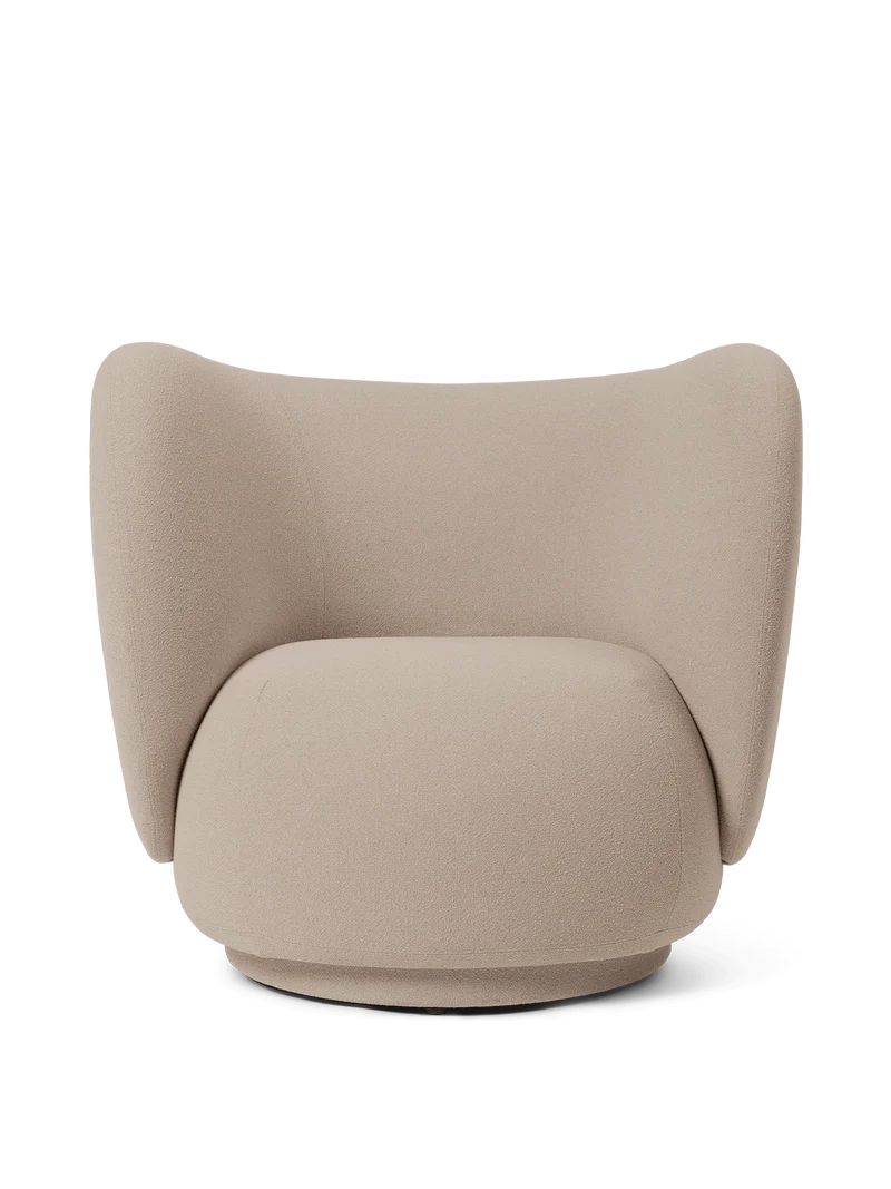 Rico Lounge Chair - Swivel - Grain - Cashmere