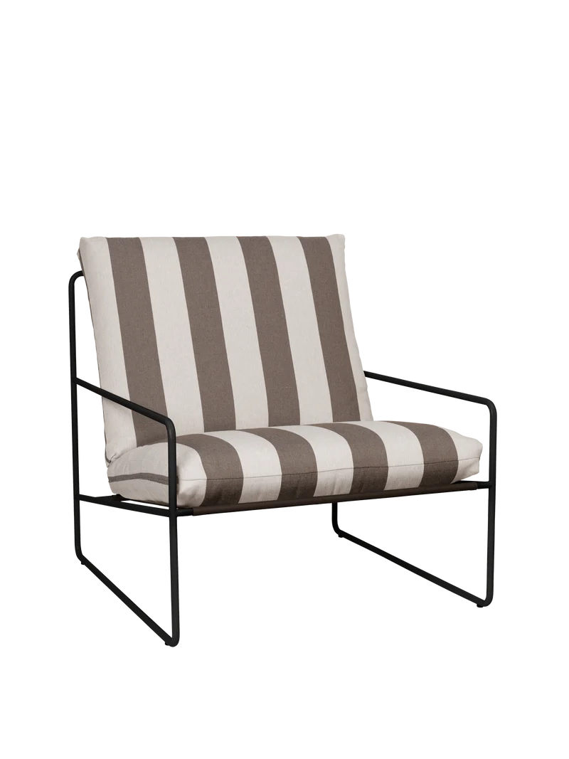 Desert 1-seater - Black - Stripe - Chocolate