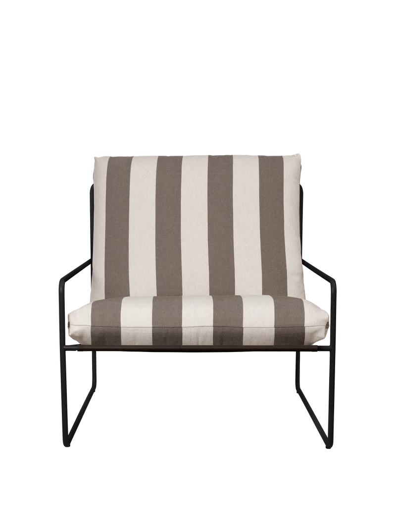 Desert 1-seater - Black - Stripe - Chocolate